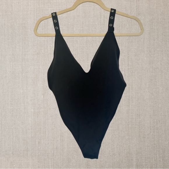 La Senza Black Deep V-neck One Piece Swimsuit - Picture 2 of 6